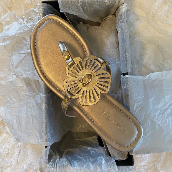 Coach Julia Metallic Sandals (9.5) - Picture 2 of 5